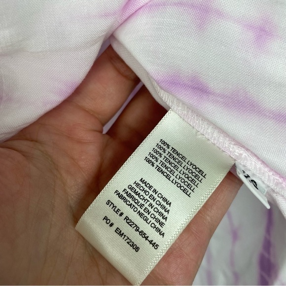 Anthropologie Cloth and Stone purple and white tie dye XS - Picture 5 of 7